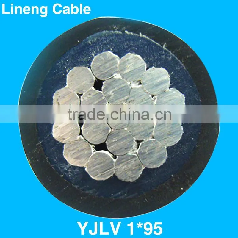 Lineng Cable Low Voltage YJLV 1*95 Aluminum Core Electrical Power Cable