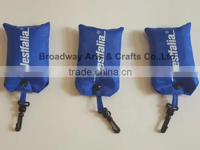 customize new design 190T 210D polyester folding shopping bag