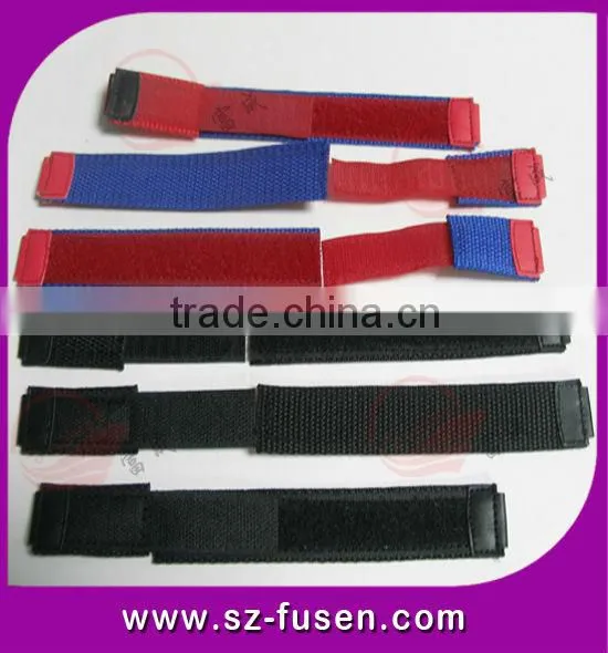 Factory directly wholesale cheap custom elastic hook loop wrist bands