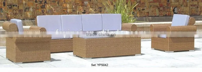 00 Outdoor coffee shop modern design elegant rattan sofa Garden dining set YPS050
