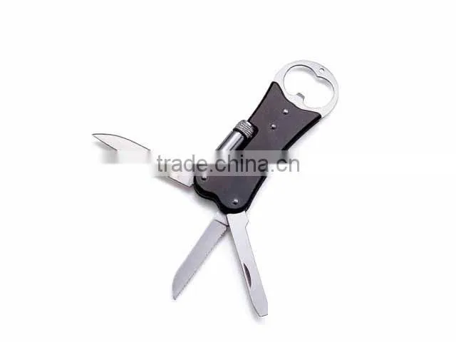 3 In 1 German Style keychain Multi-function Bottle Opener with LED Light
