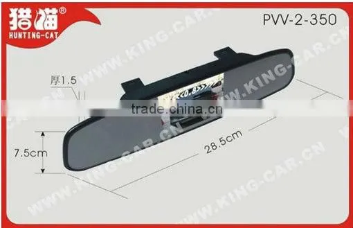 12voltage waterproof sensor car rearview ccd camera 4.3 inch TFT rear view mirror display wireless car parking assistance system