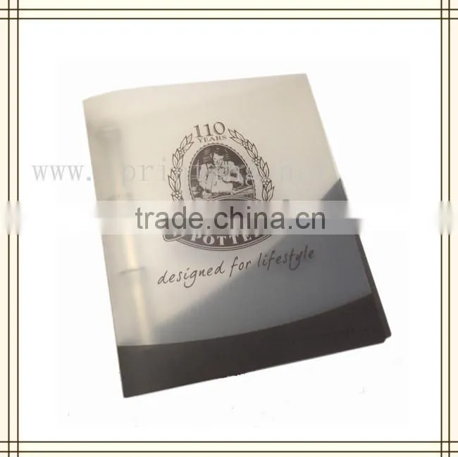 Customized document plastic closure folder, stationery printing service