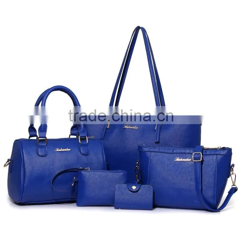Woman Fashion 2016 5 Pieces Leather Tote Bag High End Handbag