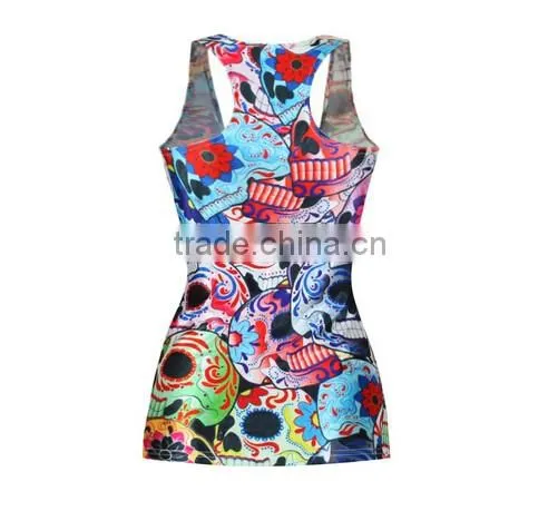 3D Digital Print Womens Vests Tops Singlet Bodycon T-Shirt Tank Top Sleeveless