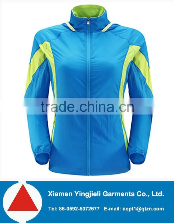 2015 adult lightweight packable hooded rain jacket wind jacket