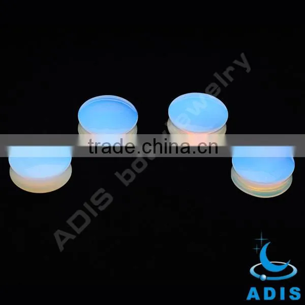 Fashion piercing jewelry wholesale charming natual opal stone plugs