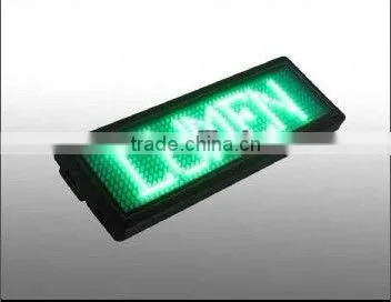 CE&RoHS approved LED Badges 48x12 pixel rechargeable led name tag