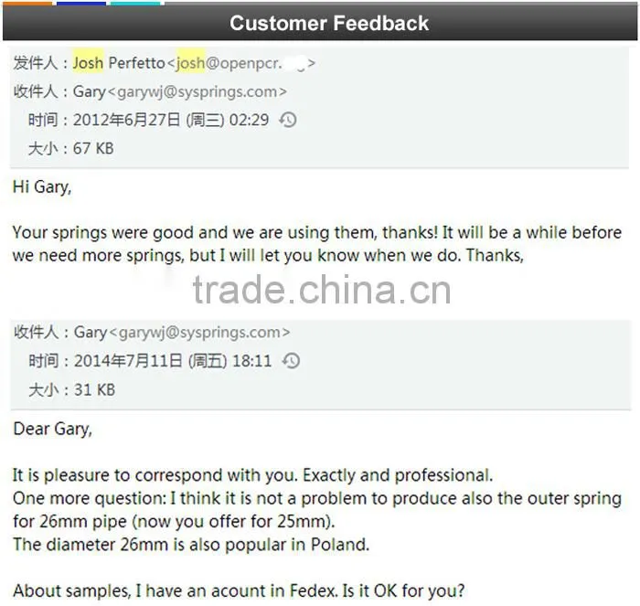 China battery contact compress springs