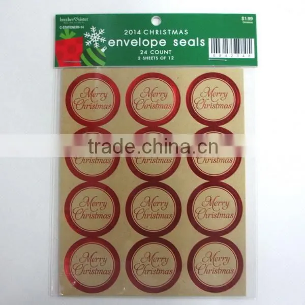 2014 Christmas sticker with snowflake design