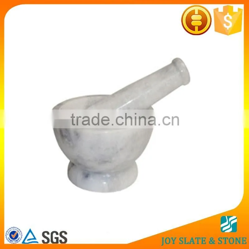 Natural marble stone mortar and pestle