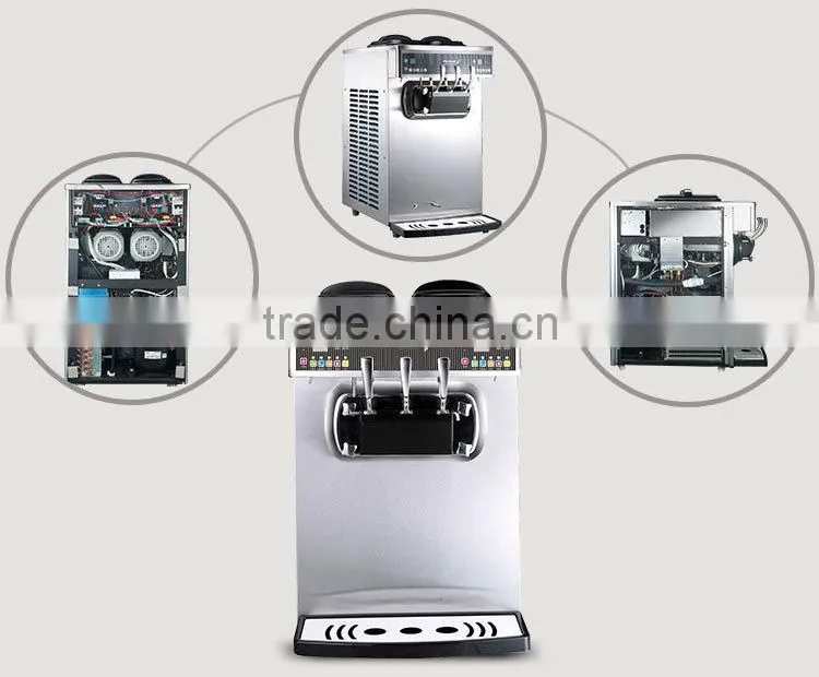 PASMO S230F self checking no belt low noise table top ice cream machine
