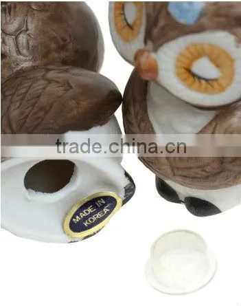 2013 new design ceramic vintage cute owl salt and pepper shakers