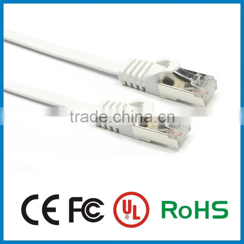 APBG Hot Sale Flat FTP Network Cables Cat 6 with Nickel Plated Connector
