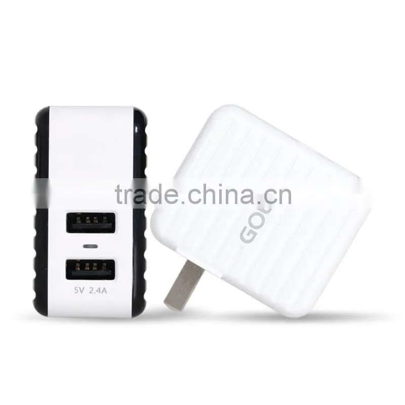 golf portable usb charger dual usb charger folding plug usb charger