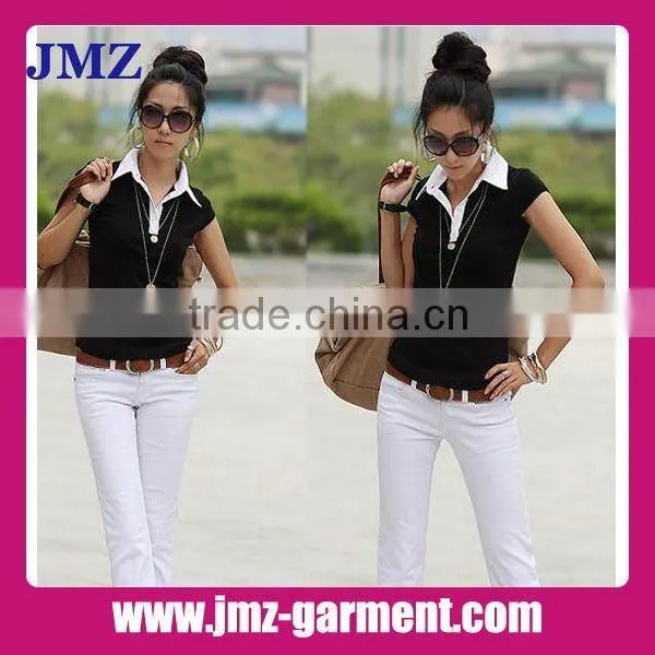 Polyester cotton short sleeve polo shirt