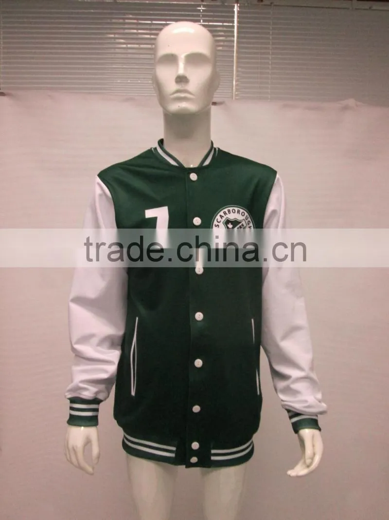 varsity bomber custom denim jacket