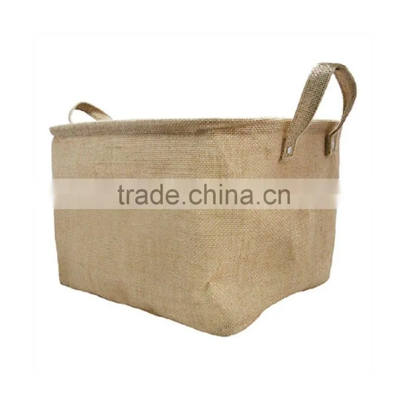 Jute Collapsible Organizing Baskets for Clothing Storage