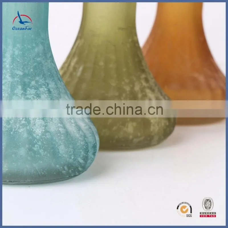 Hot Selling Decorative Flower Glass Vase Recycled China Flower Vase
