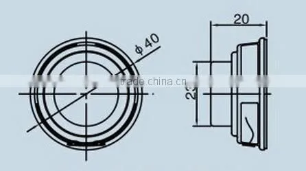 FBS40-3 3w 4ohm round aluminum speaker used for stereo (FBELE)