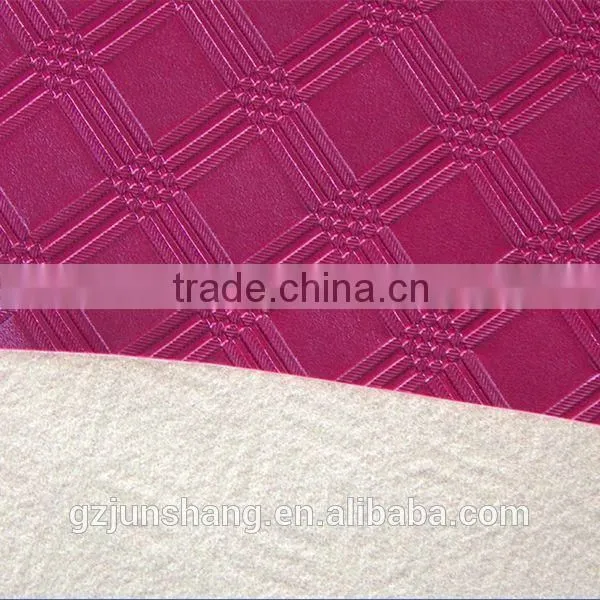 2015 new design PVC synthetic leather fabric for lady handbag usage
