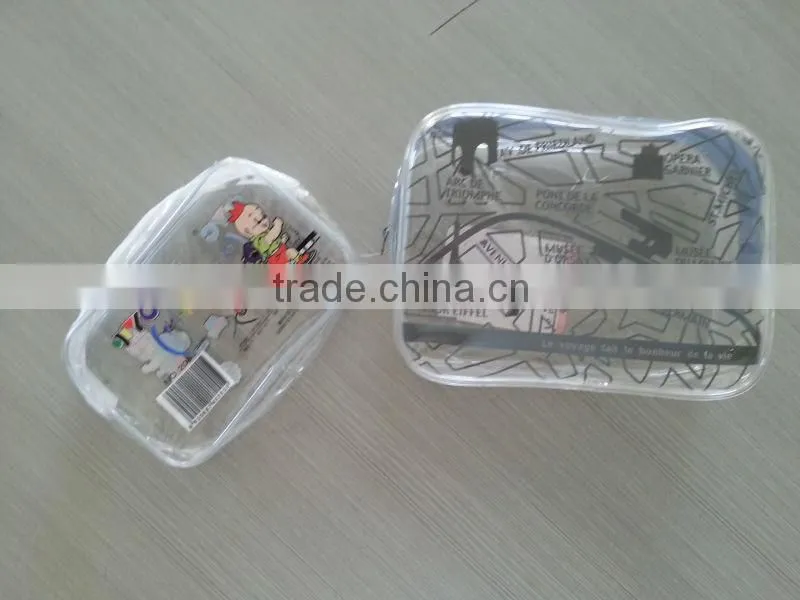 printing clear pvc zipper bag
