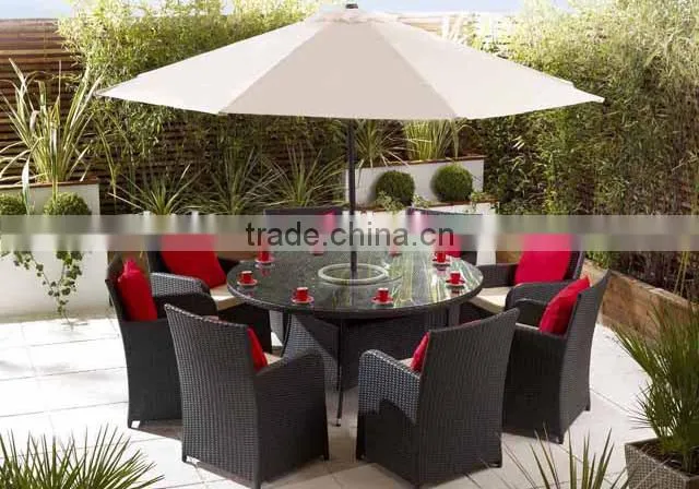 PE rattan outdoor table and chair set HR2005