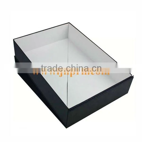 Black cardboard shoe box packaging