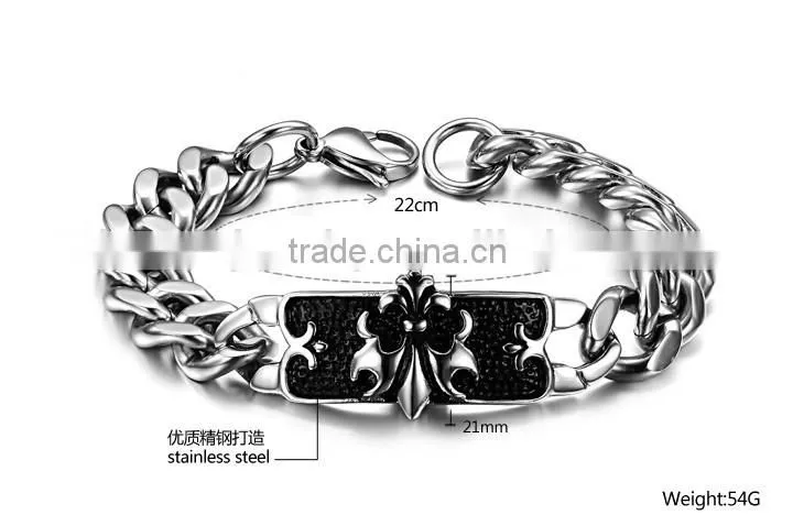 KSTONE 316L Stainless Steel punk style chain bracelett for Man