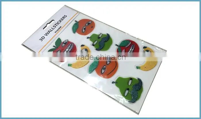Competitive Price Cute Free Cartoon Design Vinyl 3D Wall Sticker