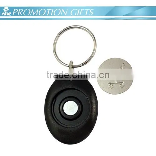2015 Customized Metal Trolley Coin Keychain For Supermarket