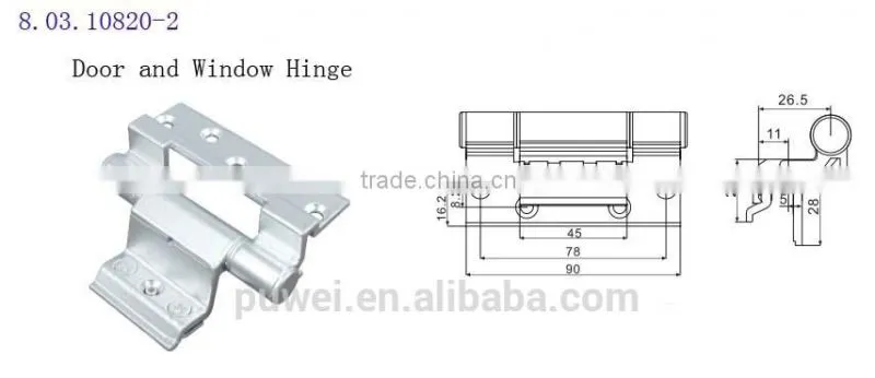 Aluminum Window Accessories Wood Door Pivot Hinge Gate Hinge