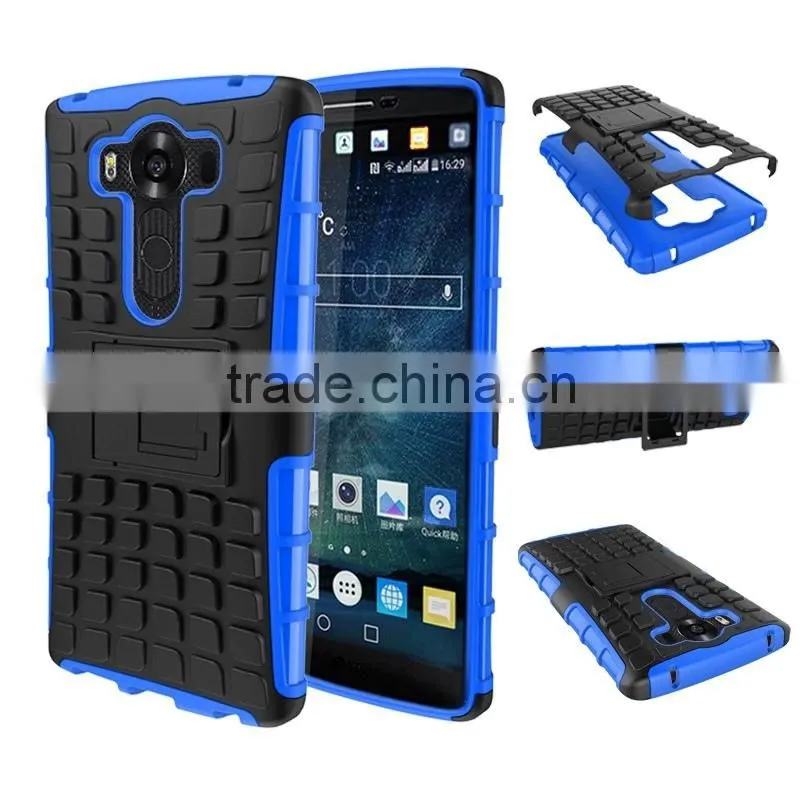 cheap goods from china For LG V10 G4 Pro PC + TPU Shockproof Hard Hybrid Rubberized Kickstand Case, case for lg v10 g4 pro