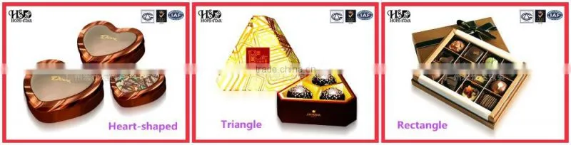 Hotsales laminated high quality empty chocolate gift box