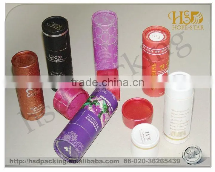 2014 new design cute paper lipstick tube packaging with lid wholesale