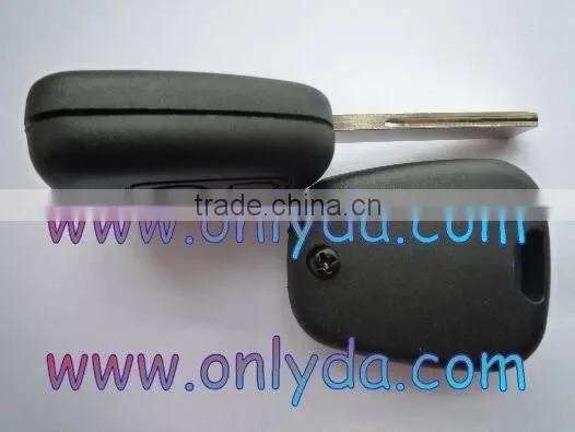 hot sale Peugeot 2 button remote key blank with hu8 blade without logo 50% free shipping
