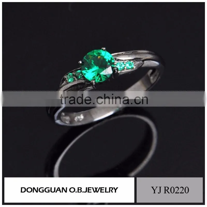Fashion ring finger rings with red diamond for wedding ring / double rings