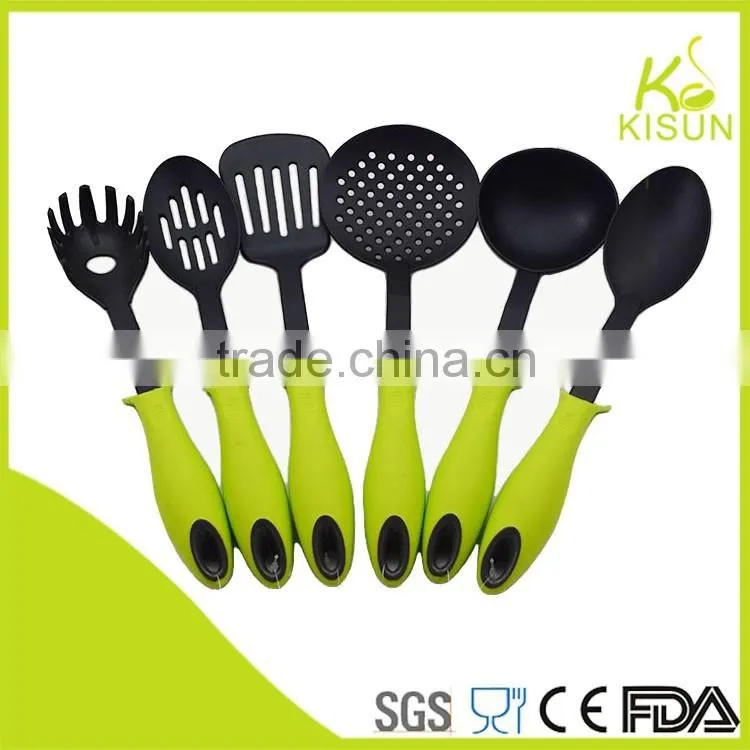 Nylon kitchen tool nylon spoon with stainless steel handle