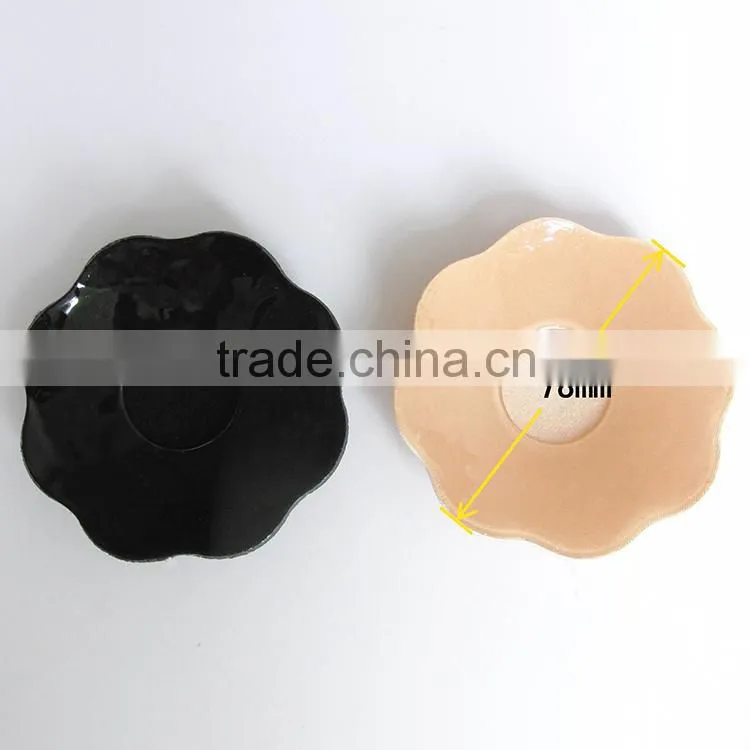Round and flower shaped cloth nipple cover pasties biogel sexy decorative nipple cover