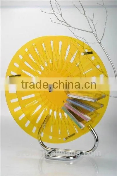different color acrylic tabletop CD dvd display rack manufacturer in china