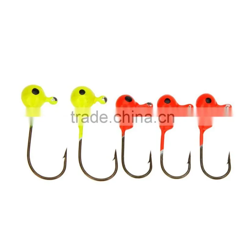 19 Soft Fishing Lures Worm Baits 5 Lead Jig Head Hooks Combination Set Tackle