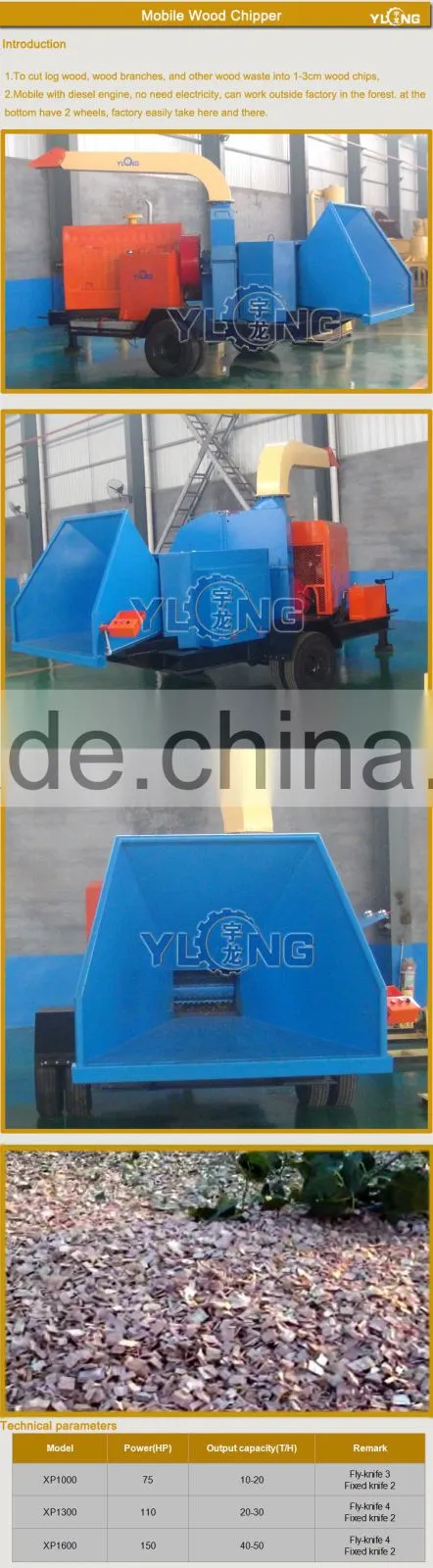 Mobile Diesel Engine wood chipper