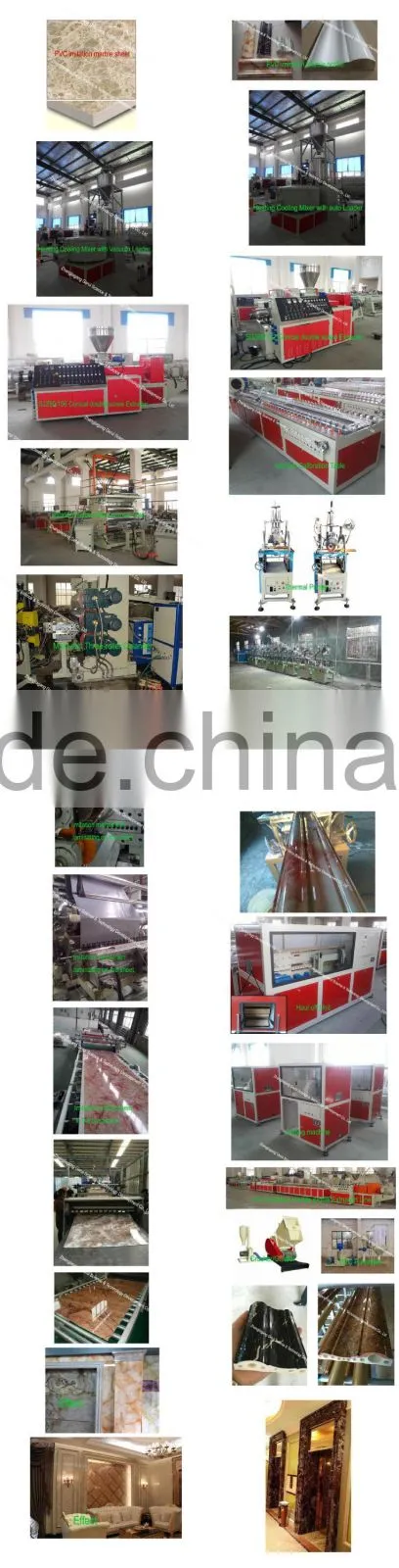 platic PVC decoration sheet production line