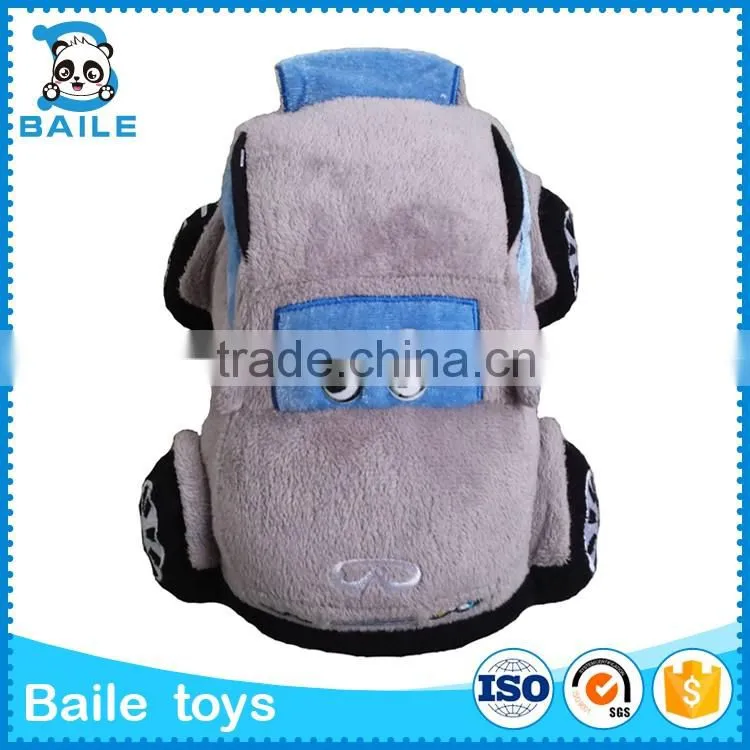 OEM 100% polyester baby toy creative car shape plush toys