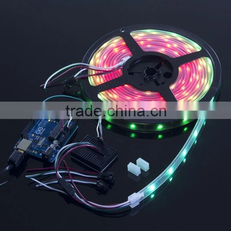 Digital RGB LED Weatherproof Strip (White PCB; 30 LED/1m)