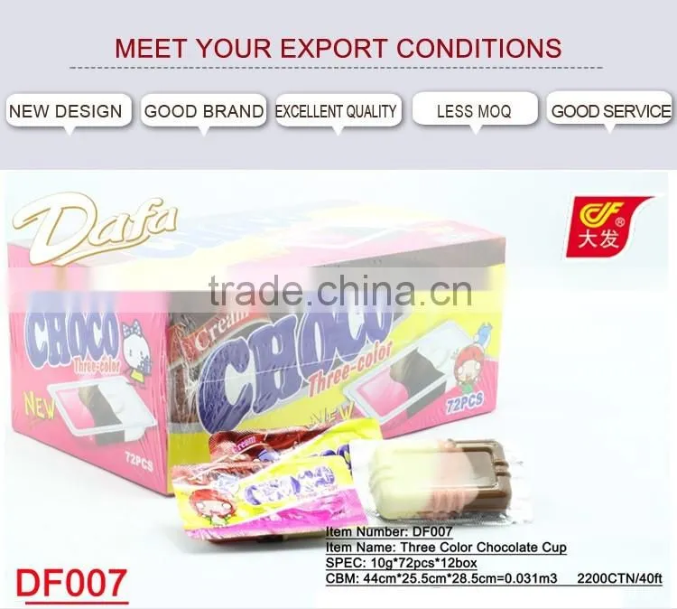 3 color choco cup in box