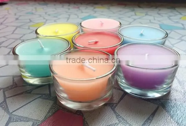colourful flameless scented tealight candle, soy wax