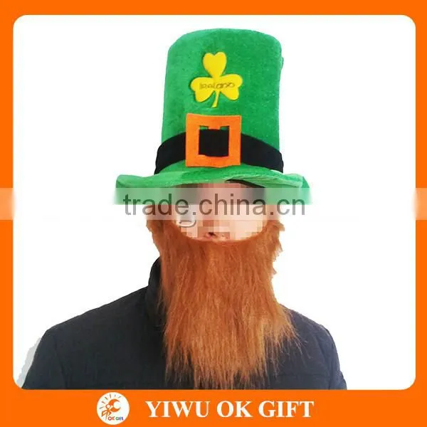 Festival Supplies Green Top Hat With Beard