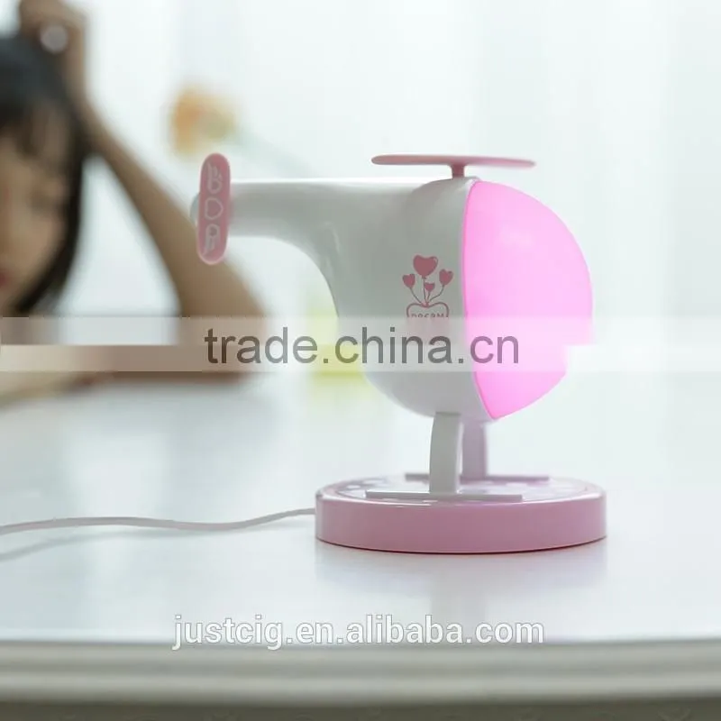 Colorful Night Light Helicopter Intelligent Timed Night Light Rechargeable Touch Sensor LED Lamp for Baby Kids