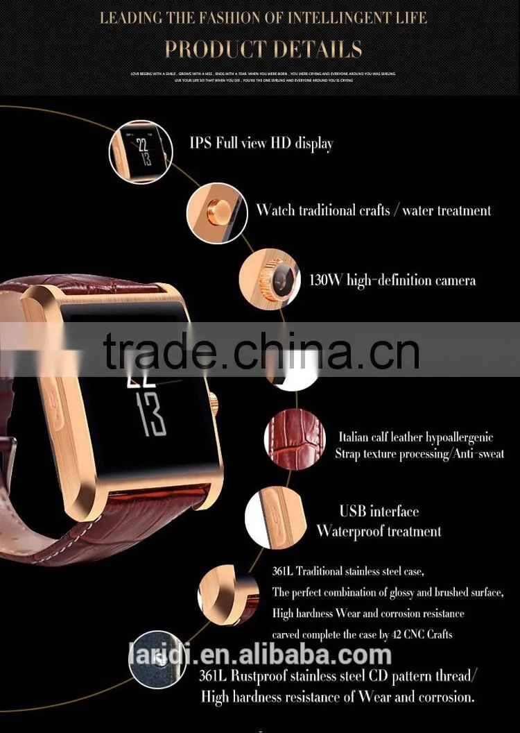 2015 New bluetooth 4.0 DM08 smart watch with heart rate monitor for many cellphone with android and ios